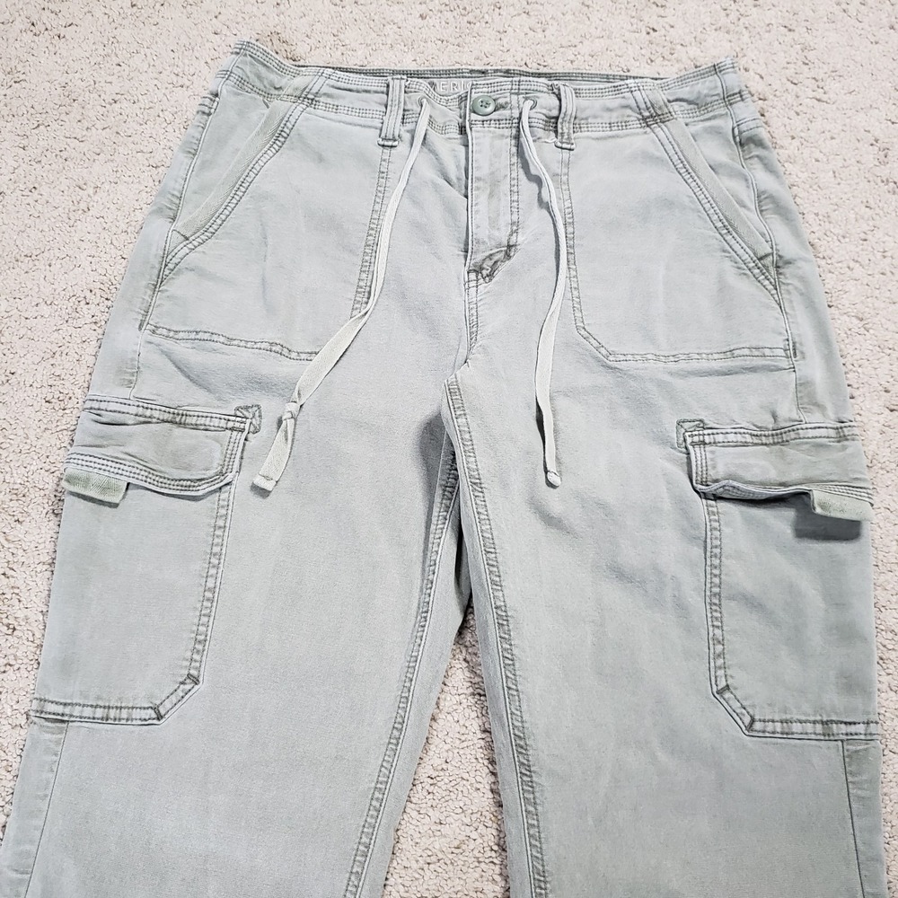 American Eagle Outfitters Women Pants 6 LONG Green Cargo Classic Bootcut - Picture 4 of 13